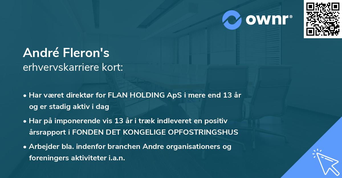 André Fleron's erhvervskarriere kort