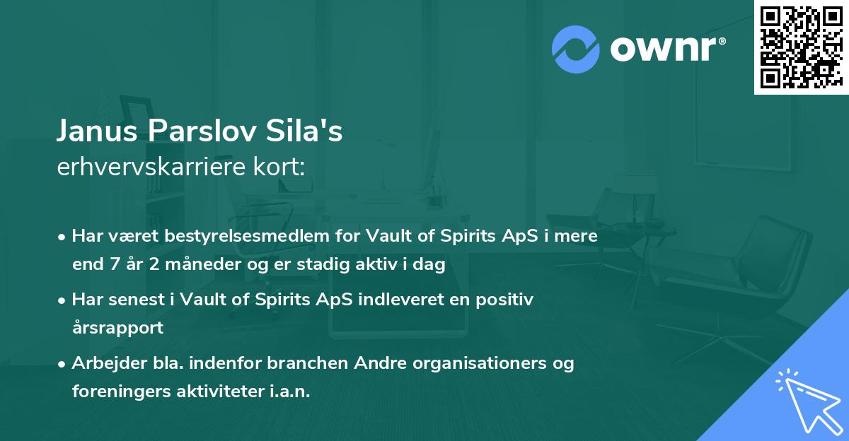 Janus Parslov Sila's erhvervskarriere kort