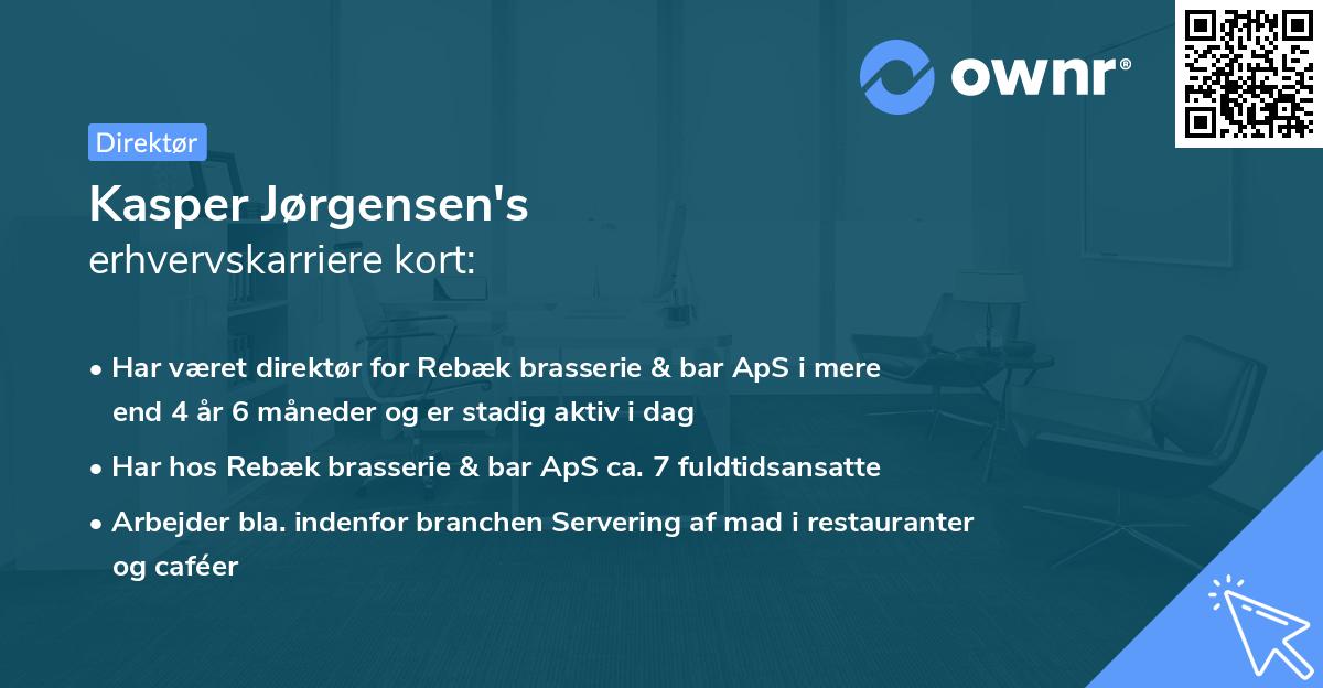 Kasper Jørgensen's erhvervskarriere kort