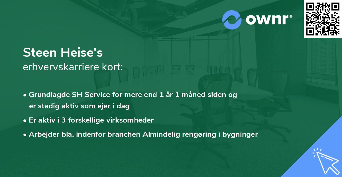 Steen Heise's erhvervskarriere kort
