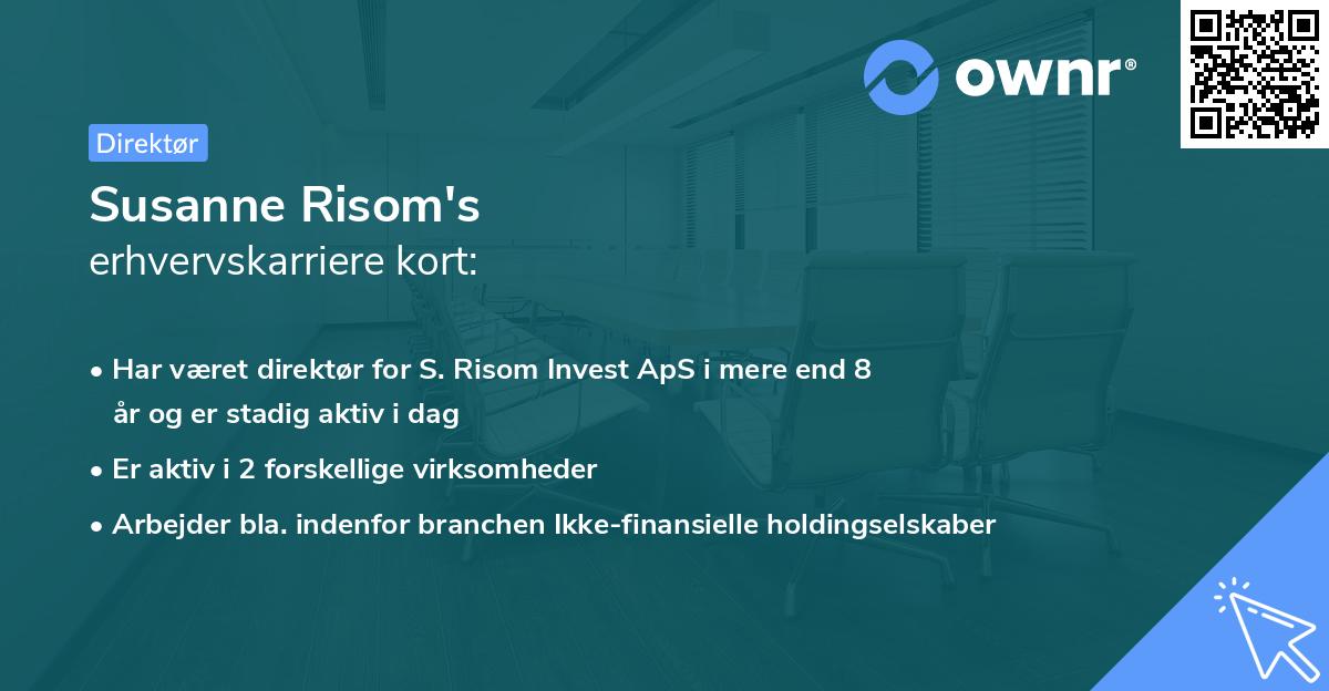Susanne Risom's erhvervskarriere kort