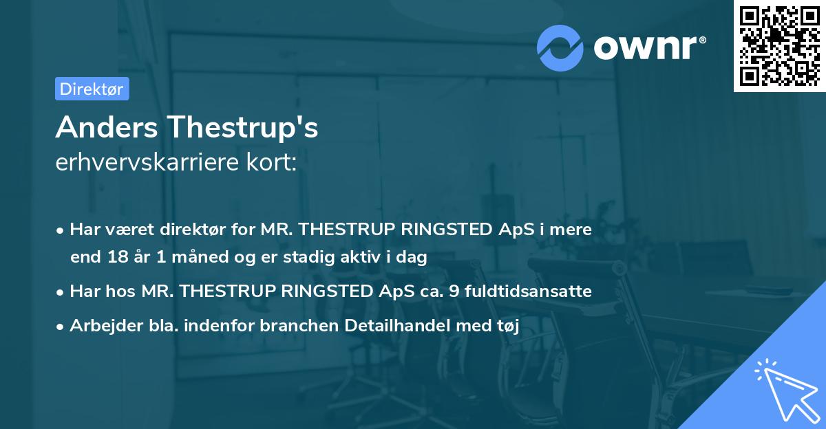 Anders Thestrup's erhvervskarriere kort