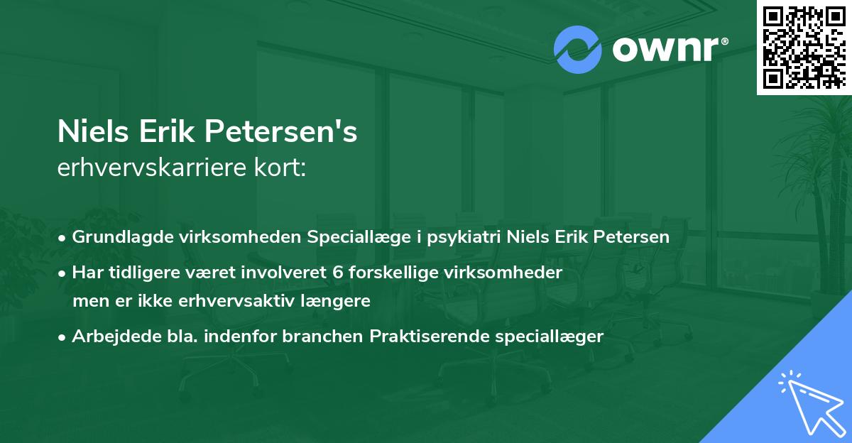 Niels Erik Petersen's erhvervskarriere kort
