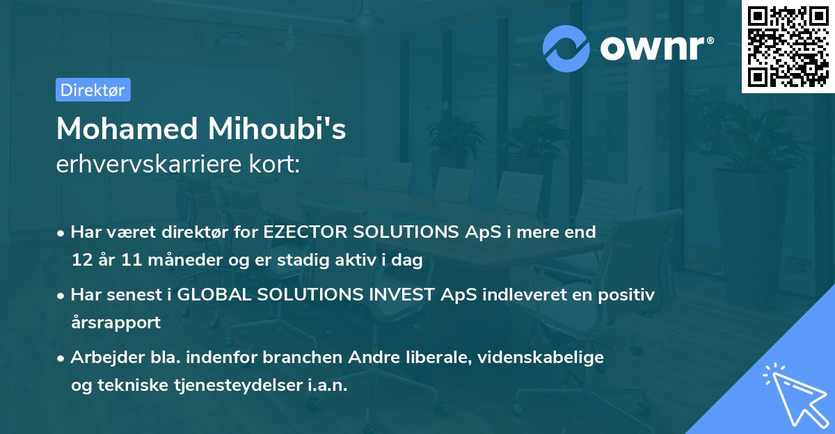 Mohamed Mihoubi's erhvervskarriere kort