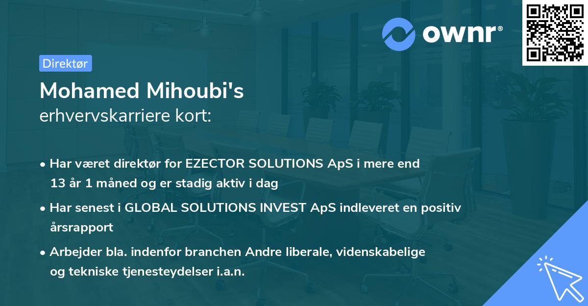 Mohamed Mihoubi's erhvervskarriere kort