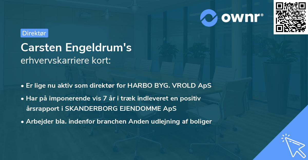 Carsten Engeldrum's erhvervskarriere kort