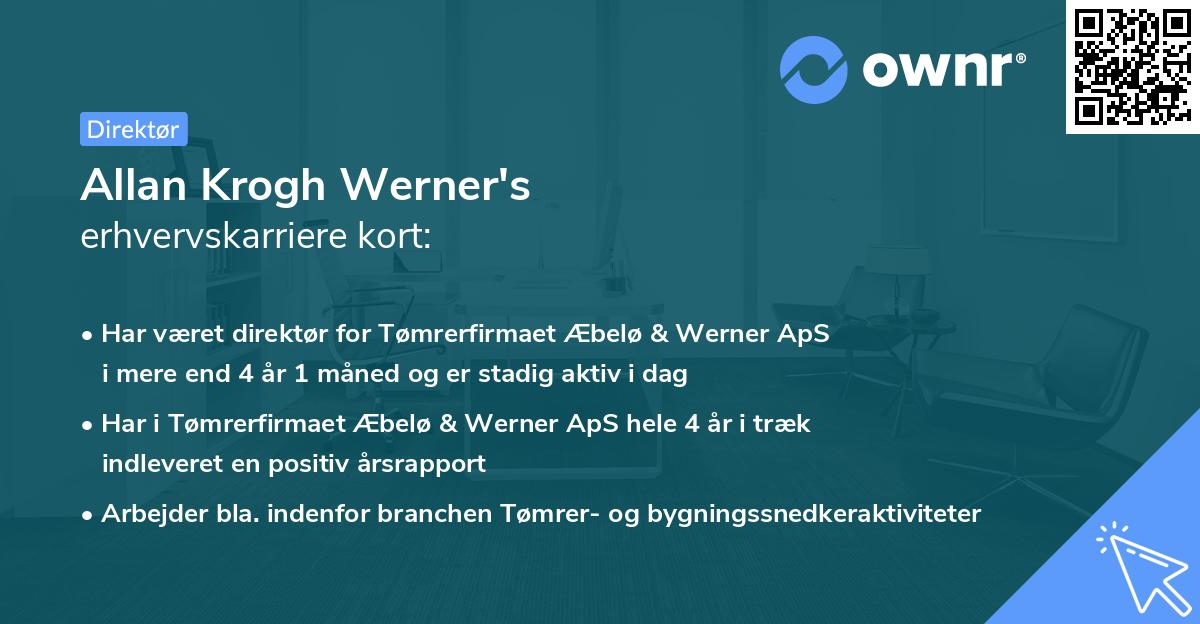 Allan Krogh Werner's erhvervskarriere kort