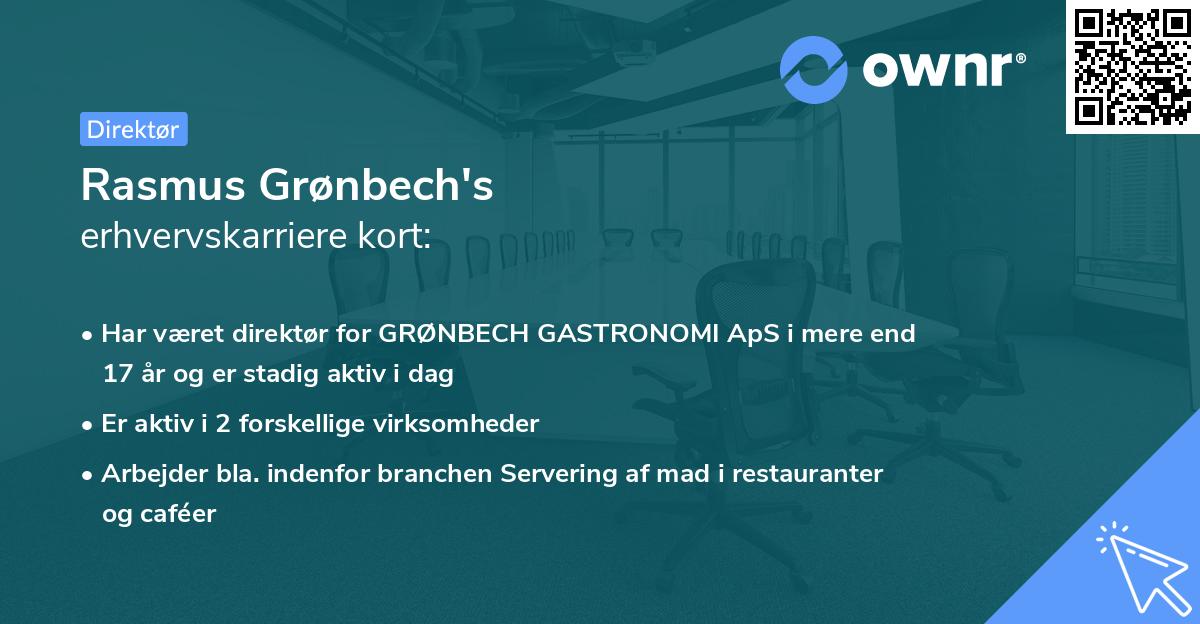 Rasmus Grønbech's erhvervskarriere kort
