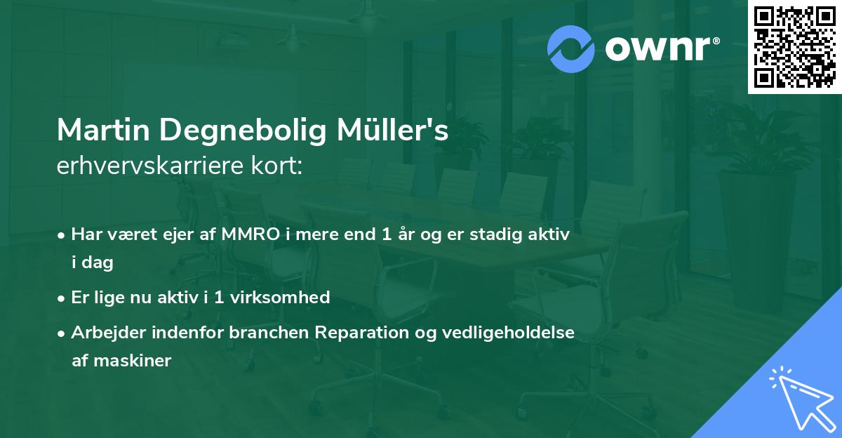 Martin Degnebolig Müller's erhvervskarriere kort