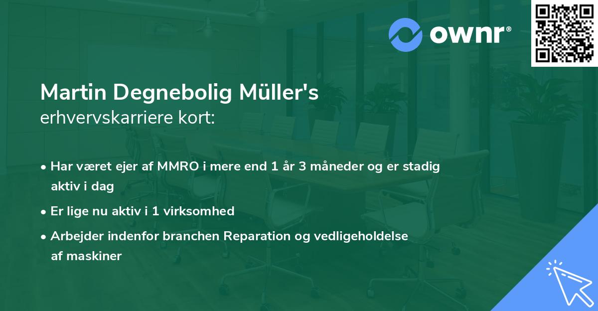 Martin Degnebolig Müller's erhvervskarriere kort