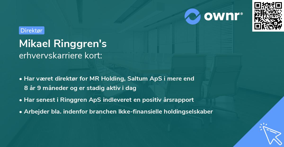 Mikael Ringgren's erhvervskarriere kort