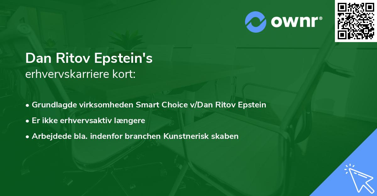 Dan Ritov Epstein's erhvervskarriere kort
