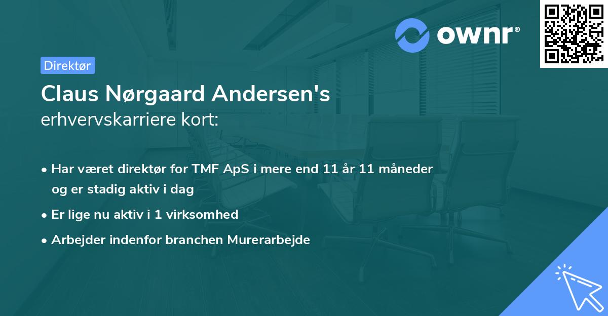 Claus Nørgaard Andersen's erhvervskarriere kort