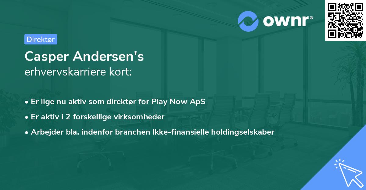 Casper Andersen's erhvervskarriere kort