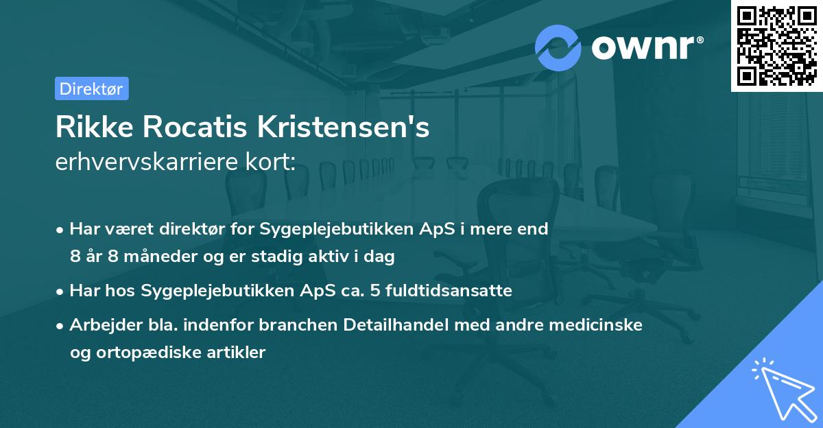Rikke Rocatis Kristensen's erhvervskarriere kort
