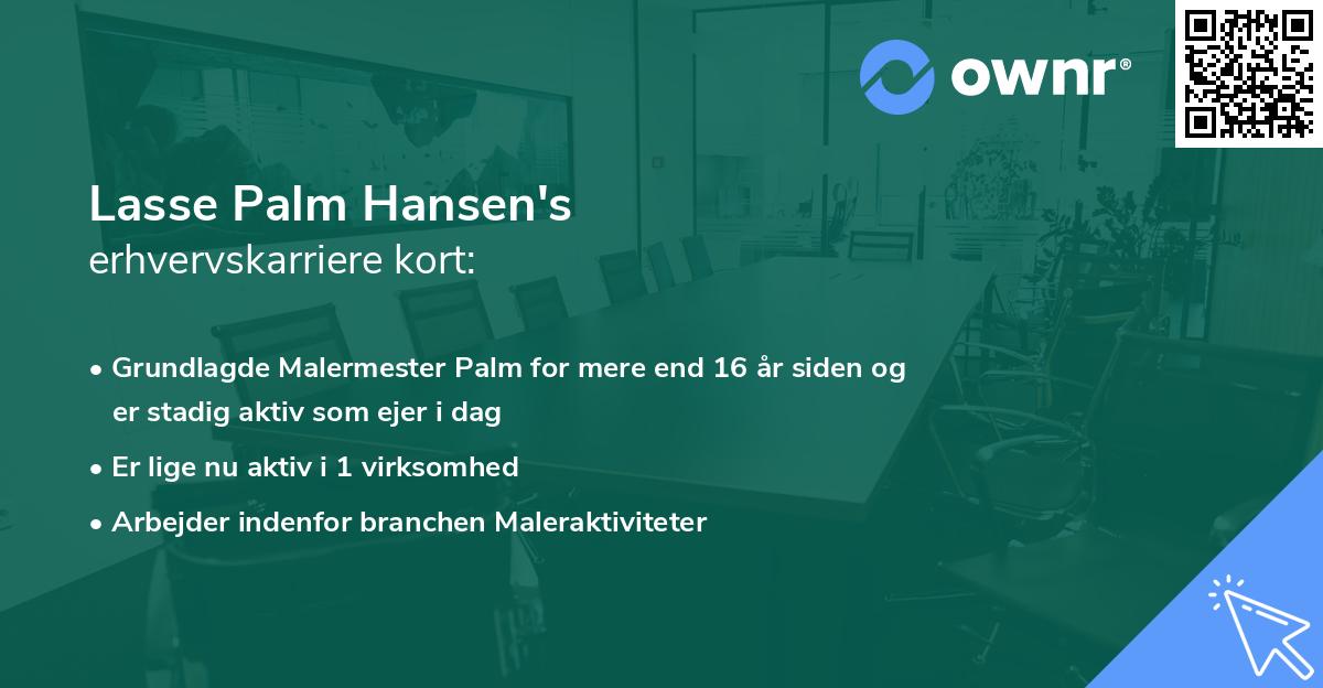 Lasse Palm Hansen's erhvervskarriere kort