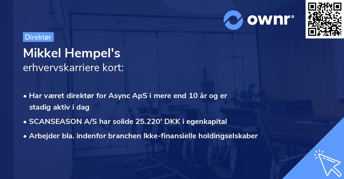 Mikkel Hempel's erhvervskarriere kort