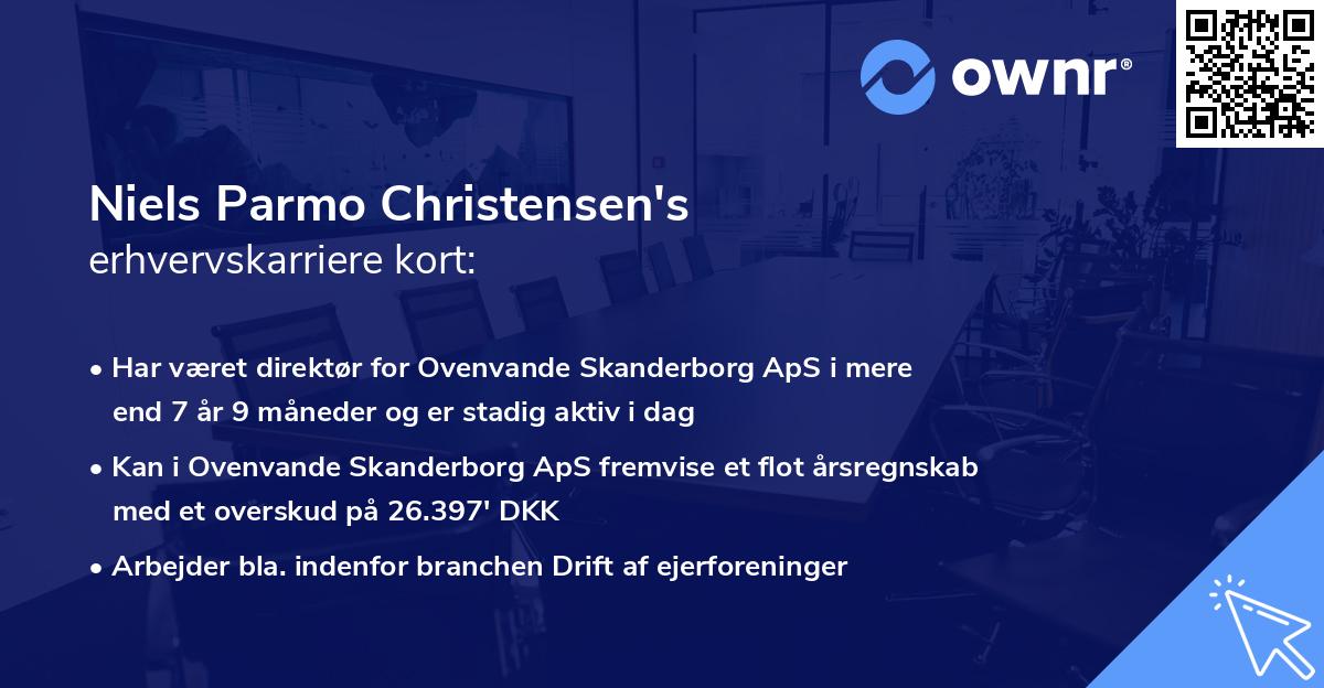 Niels Parmo Christensen's erhvervskarriere kort