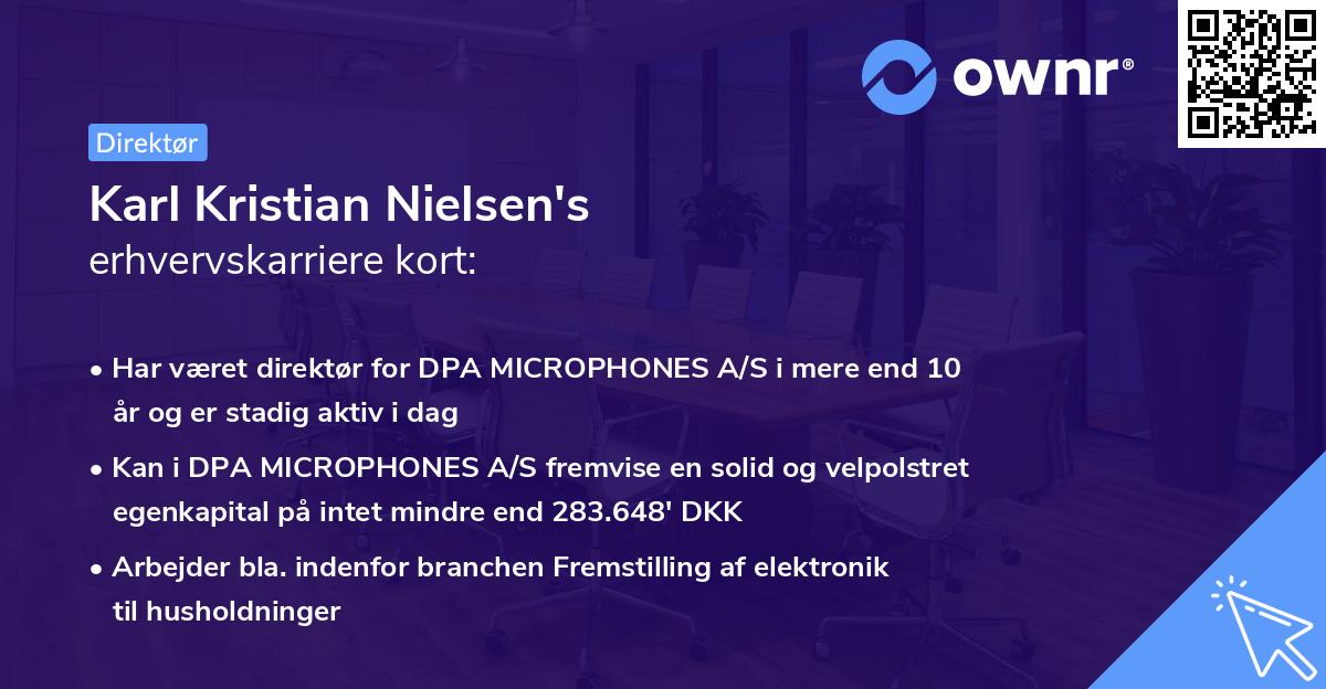 Karl Kristian Nielsen's erhvervskarriere kort