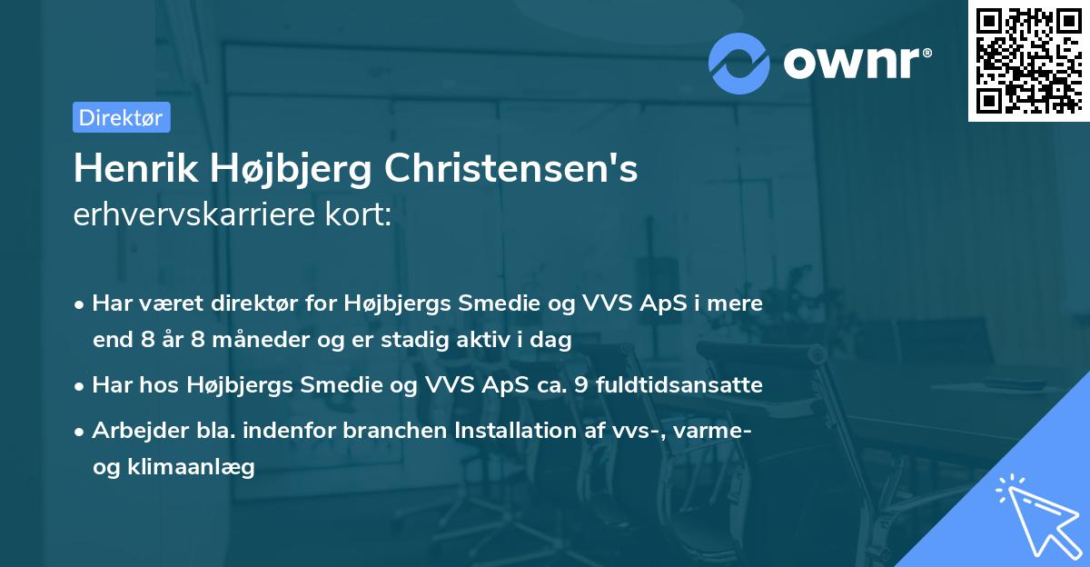 Henrik Højbjerg Christensen's erhvervskarriere kort
