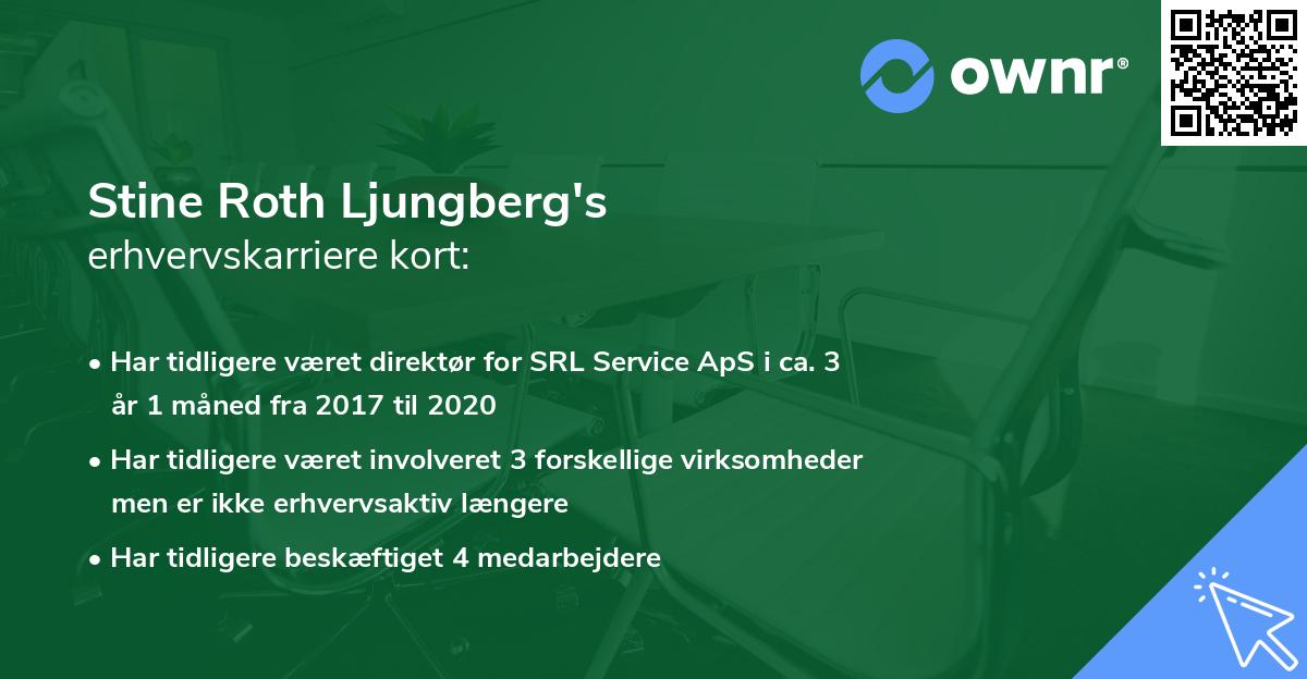 Stine Roth Ljungberg's erhvervskarriere kort