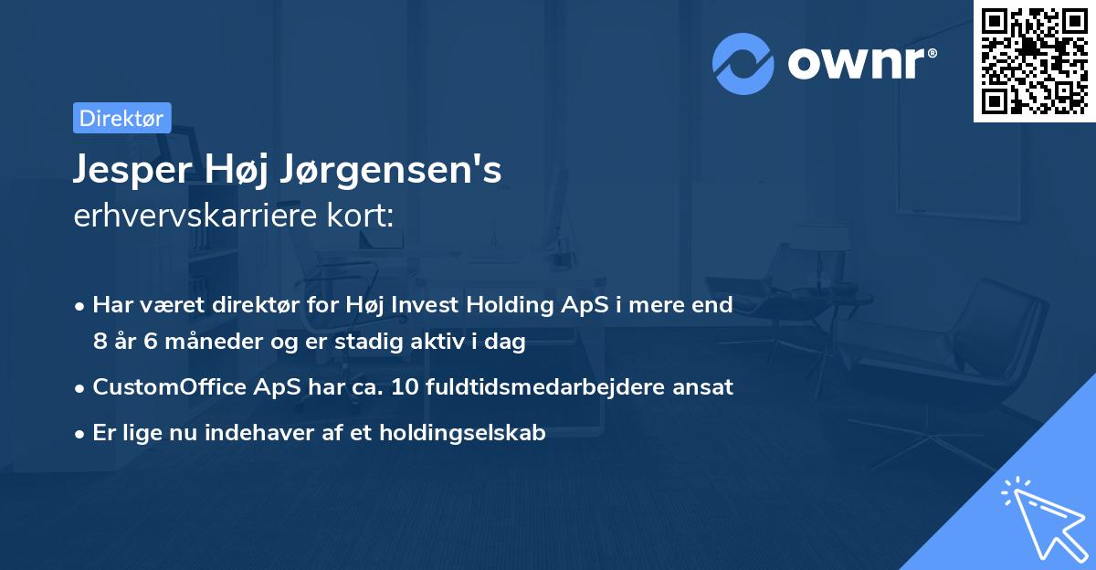 Jesper Høj Jørgensen's erhvervskarriere kort