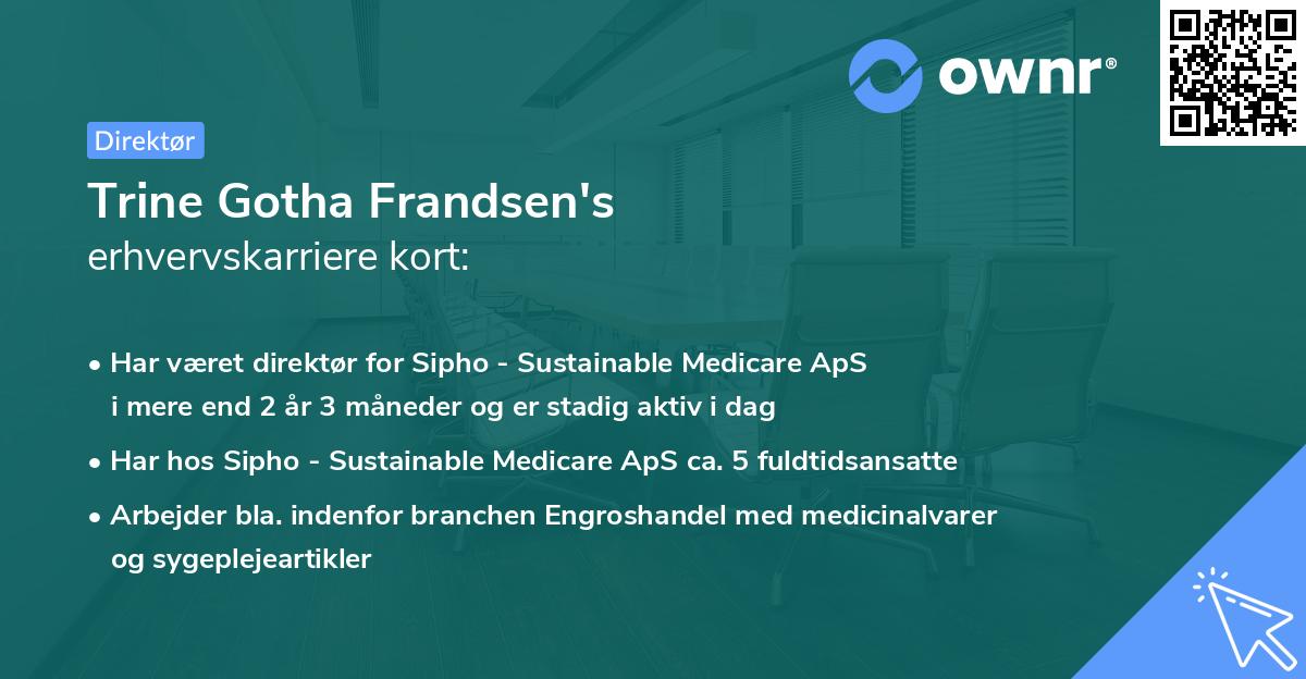 Trine Gotha Frandsen's erhvervskarriere kort