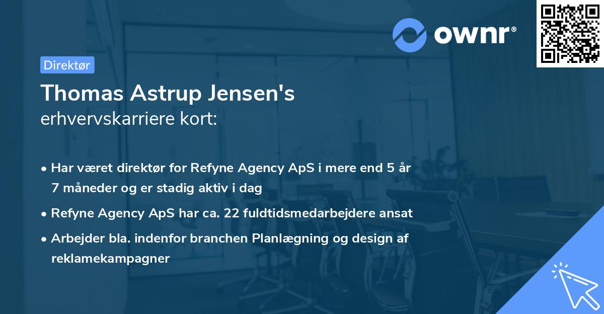 Thomas Astrup Jensen's erhvervskarriere kort