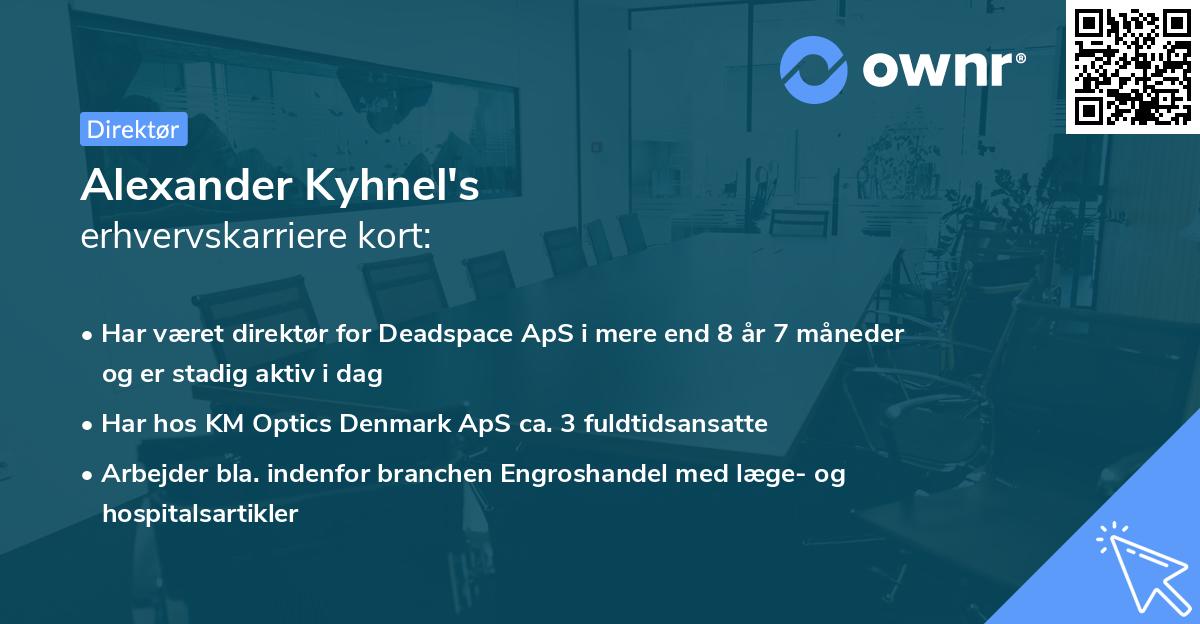 Alexander Kyhnel's erhvervskarriere kort