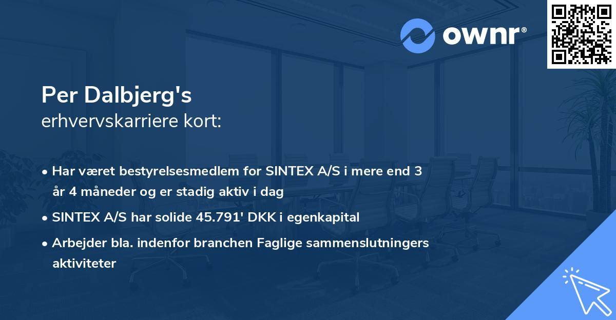 Per Dalbjerg's erhvervskarriere kort