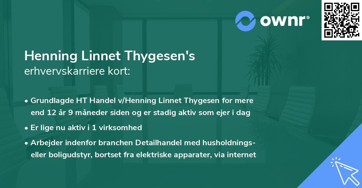 Henning Linnet Thygesen's erhvervskarriere kort