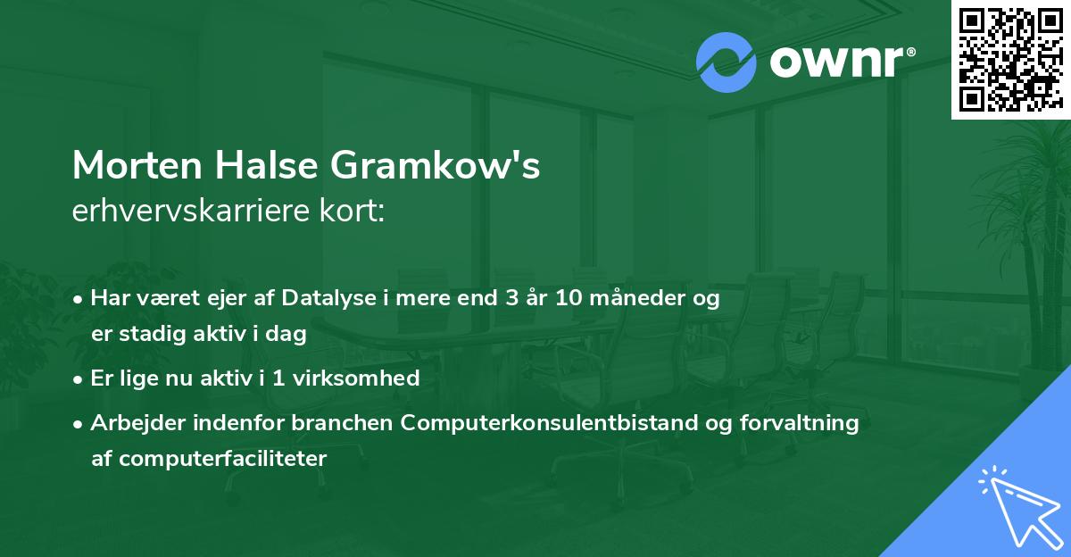 Morten Halse Gramkow's erhvervskarriere kort