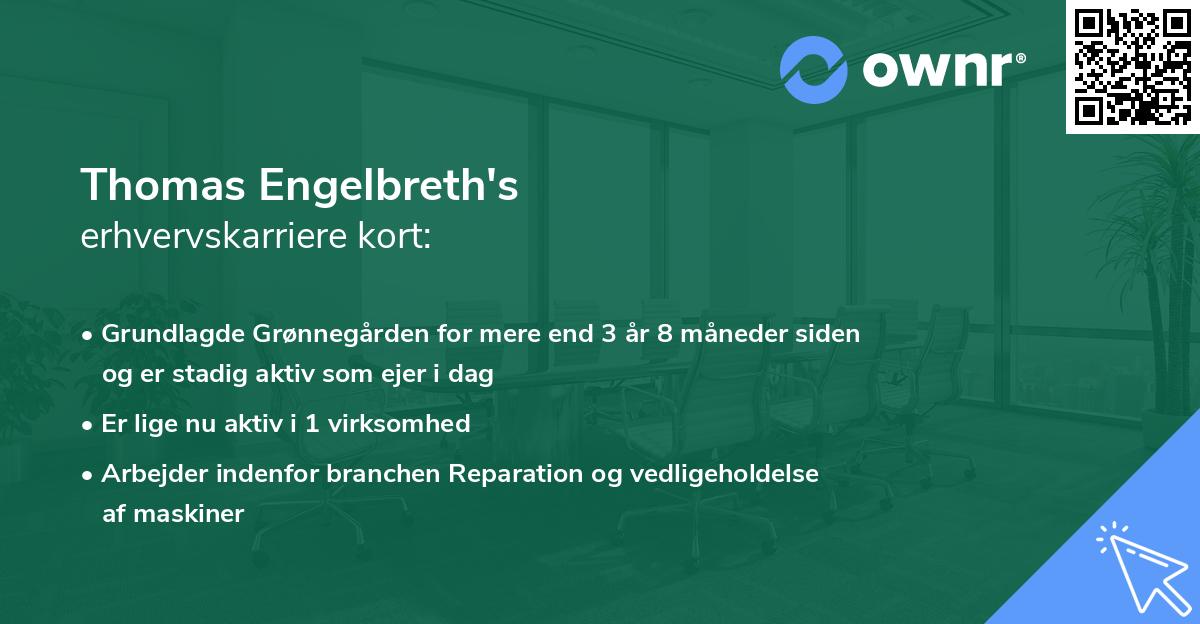 Thomas Engelbreth's erhvervskarriere kort