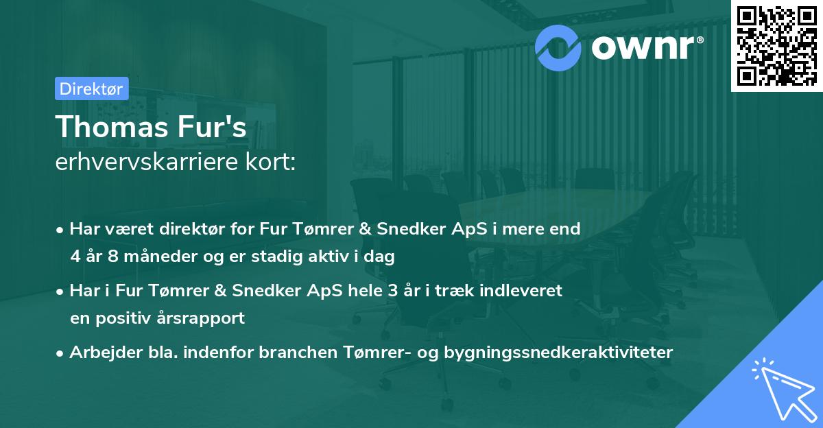 Thomas Fur's erhvervskarriere kort