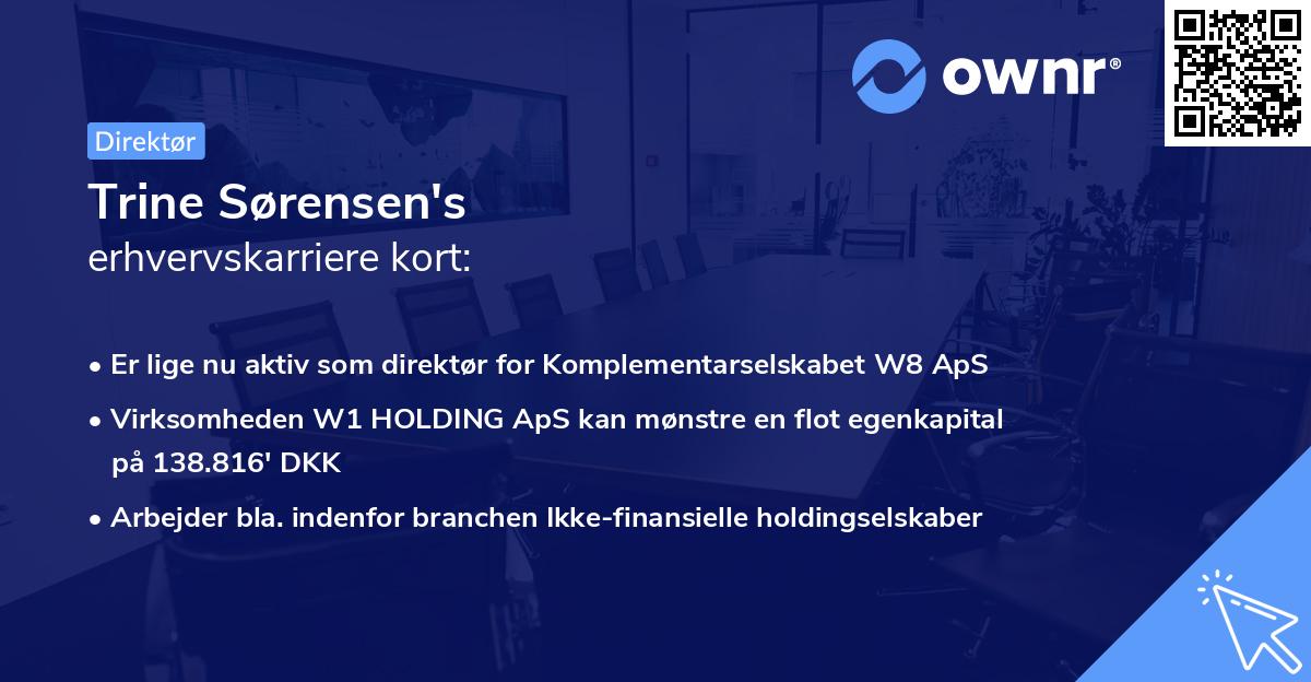 Trine Sørensen's erhvervskarriere kort