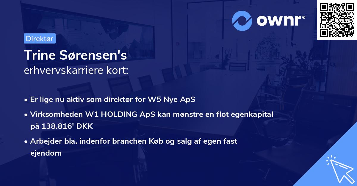 Trine Sørensen's erhvervskarriere kort