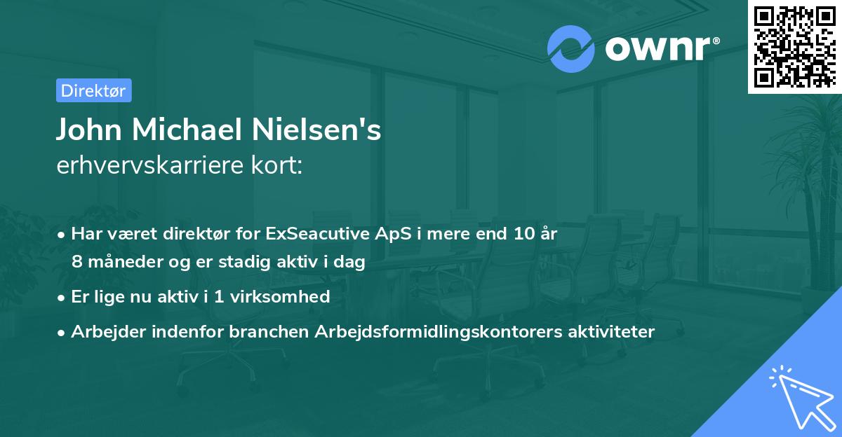 John Michael Nielsen's erhvervskarriere kort