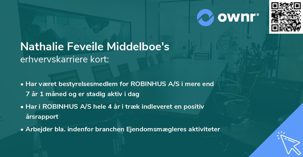 Nathalie Feveile Middelboe's erhvervskarriere kort