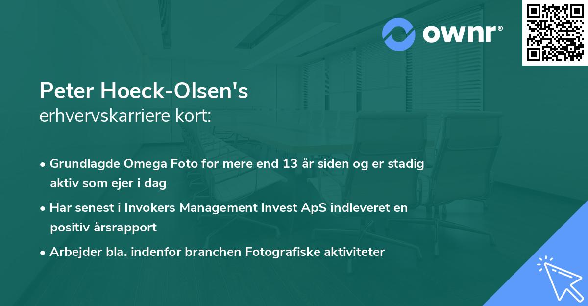 Peter Hoeck-Olsen's erhvervskarriere kort
