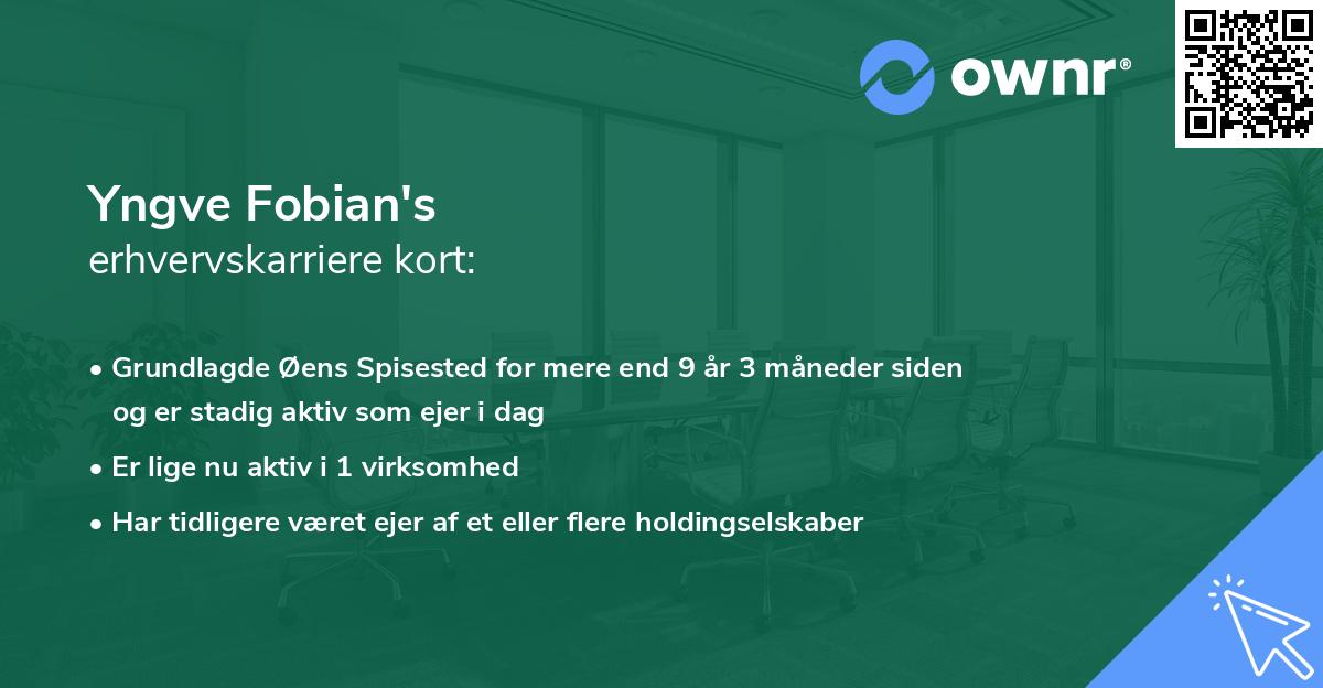 Yngve Fobian's erhvervskarriere kort