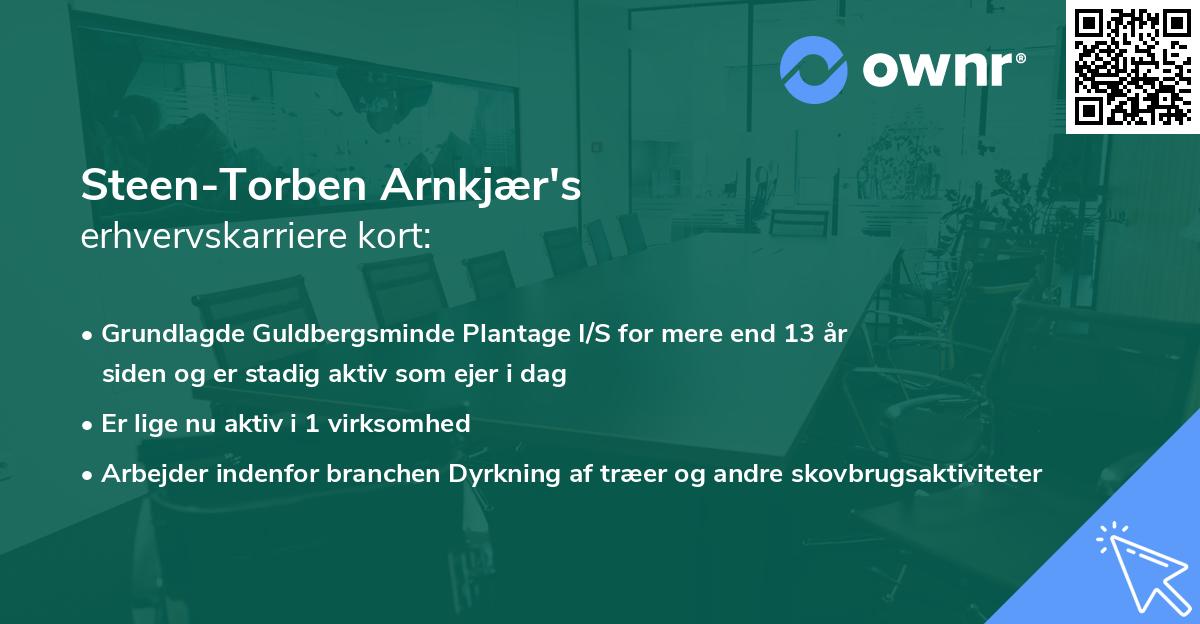 Steen-Torben Arnkjær's erhvervskarriere kort