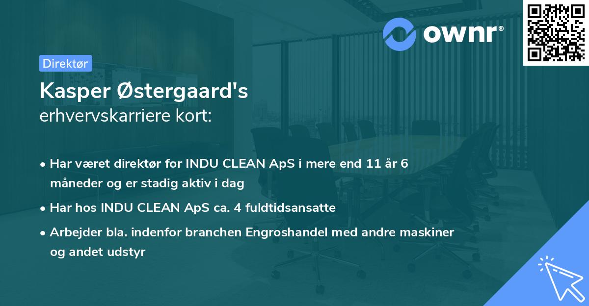 Kasper Østergaard's erhvervskarriere kort