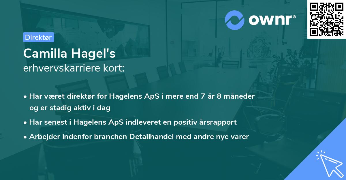 Camilla Hagel's erhvervskarriere kort