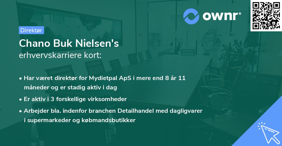 Chano Buk Nielsen's erhvervskarriere kort