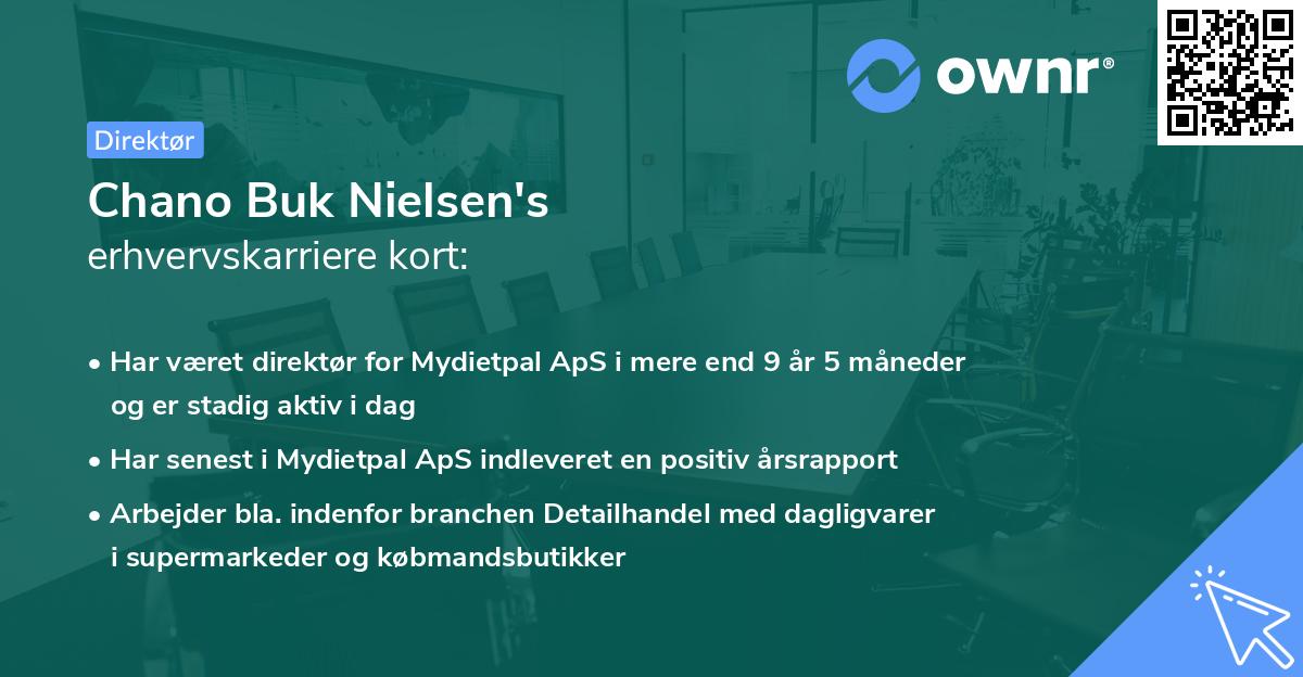 Chano Buk Nielsen's erhvervskarriere kort