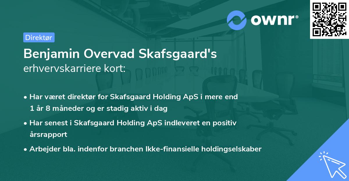 Benjamin Overvad Skafsgaard's erhvervskarriere kort