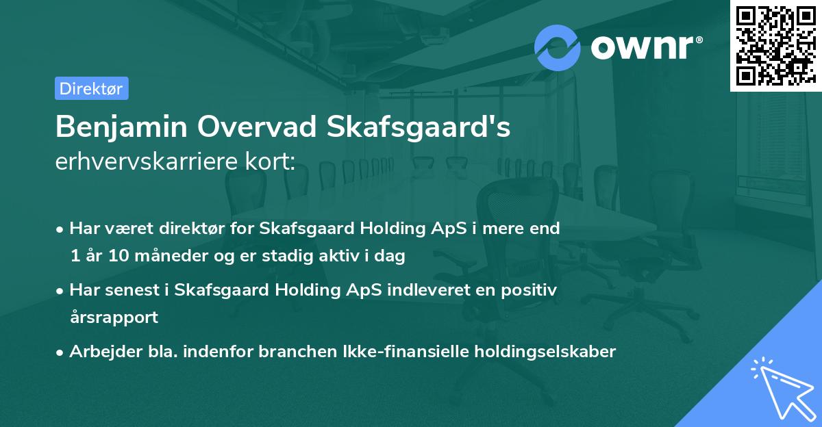 Benjamin Overvad Skafsgaard's erhvervskarriere kort