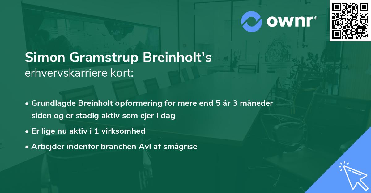Simon Gramstrup Breinholt's erhvervskarriere kort
