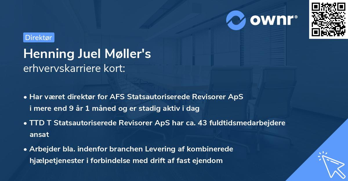 Henning Juel Møller's erhvervskarriere kort