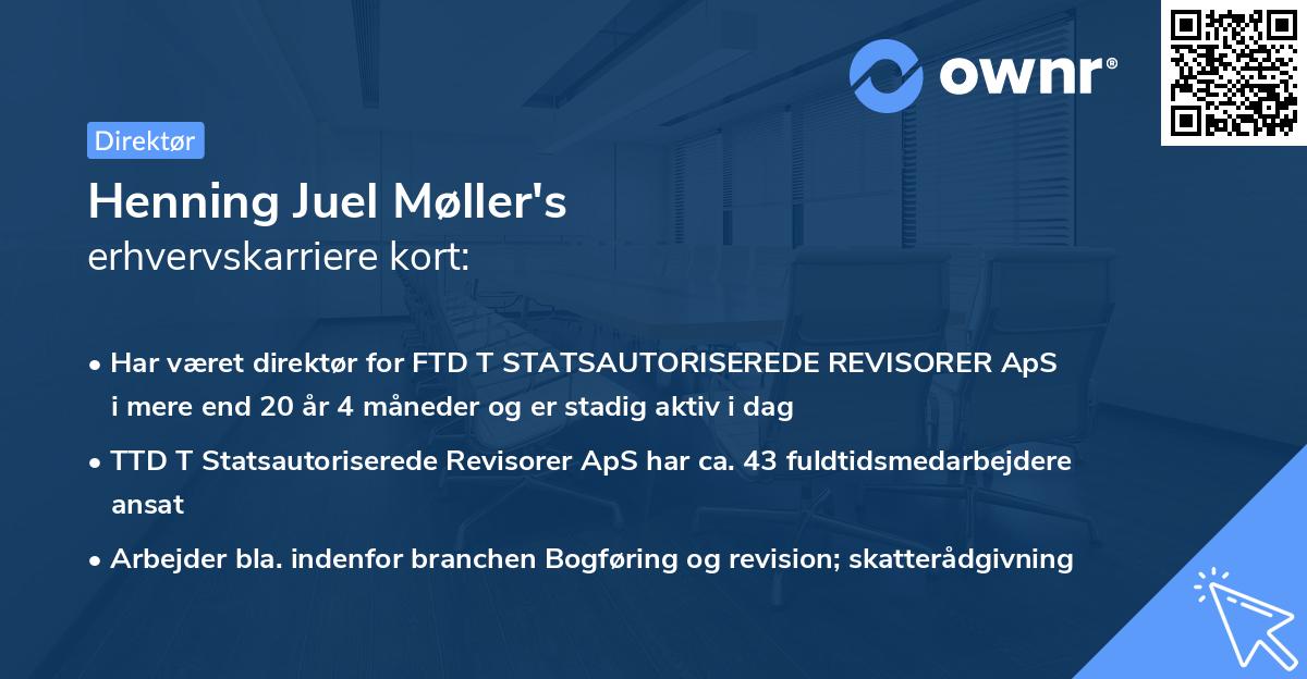 Henning Juel Møller's erhvervskarriere kort